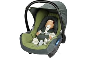 KIDDIBASE Replacement Seat Cover fits Maxi-Cosi CabrioFix Group 0+ Infant Carrier - 6 piece - SET (green/grey)