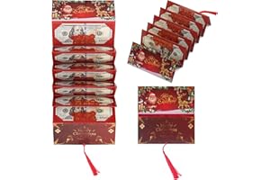 GEVECORI Geldhalter für Weihnachtsüberraschun, Geldgeschenk Weihnachten, Kartenhalter mit 10 Fächern Geldgeschenke Weihnachten Überraschungsbox Geldkarte Weihnachten Cash Karte Inhaber für Weihnachtsmann