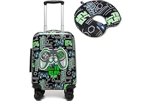 HTgroce Equipaje para Niños, Maleta Cabina 4 Ruedas