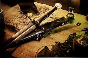‎57 SPECIAL REPLICAS Geralts Large Sword Inspired by The Witcher with Sheath Sword Real Metal Sharp 126 cm