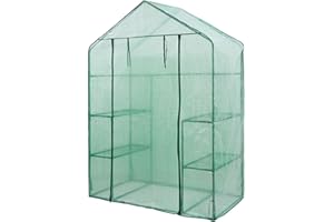 Y HOMEWARE YORKSHIRE HOMEWARE Walk In Greenhouse Cover | Heavy Duty Replacement Spare Reinforced Green PE Cover | Plants & Flowers Protection House | Mini Grow House with Zipped Cover, COVER ONLY