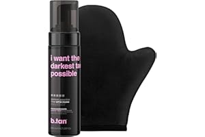 ‎B.TAN b.tan Darkest Self Tanner Kit | Kup najciemniejszy zestaw do opalania – najciemniejszy mus samoopalający z aplikatorem do samoopalacza, 1 godzina bezsłonecznego opalania