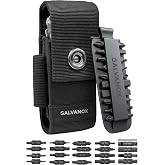 Belt Bag for Leatherman Multitools with 21 Bit Kit - EDC Accessory Set with Case and Flat End Screwdriver Bits with Holder (U