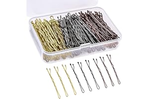 OWILL 150 horquillas, pinzas para el pelo, horquillas y pinzas para peinar el cabello con caja de almacenamiento (negro, rubio y marrón)