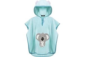 LAYNENBURG Premium Poncho de bain enfants avec capuche - 100% coton - OEKO TEX - bébé garçon fille serviette poncho éponge