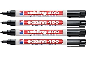 Edding Marcador permanente negro 400-01 (4 unidades)