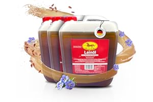 Scheidler horse-direkt Leinöl für Pferde, Hunde & Katzen 3 x 5 Liter – Mühlenfrisch kaltgepresstes Leinsamenöl ohne Zusätze – Reich an Omega 3 & 6 für Fellwechsel/Barf Öl – Aus Deutschland
