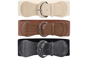 WERFORU Ceinture large extensible pour femme pour robe et femme - Boucle élastique à crochet de ceinture