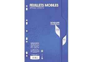 Calligraphe 2676C Un Paquet de Feuillets Mobiles Perforés sous Film (une Marque de Clairefontaine) - A4 21x29,7 cm - 200 Pages Grands Carreaux - Papier 80 g