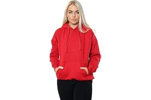 imporio 11 Women Ladies Oversized Pullover Plain Hoodie Top With Out Zip Hoodies Sweatshirt Top Jumper UK 8-24