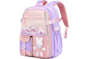 WYCY Mochilas Escolares Niña, 25 Litros, Kawaii Mochila Colegio Niñas de 6 a 14 Años, de Gran Capacidad Repelente Mochila Primaria