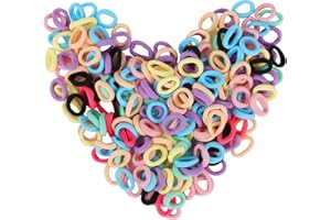 FIHODONE 200 Stück Kleine Haargummis Mädchen, 2cm Zopfgummis Soft Baby Haargummi, Haar Gummibänder Mini Bunt Haarband Haarschmuck für Mädchen Kinder (Multicolored)