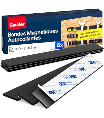 Ruban Magnétique Magflex Lite Noir - Pour Tableaux Blancs, Affichage Et Classements - 25mm X 5m