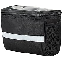 6L Fahrradkorb Lenkertasche - Wasserdicht Mit Touchscreen Fenster, Abnehmbarer Schultergurt