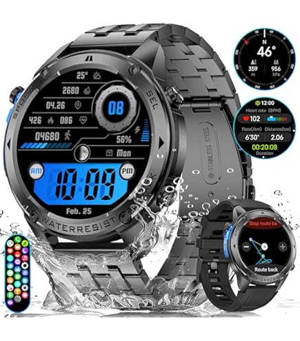 Smartwatch OUKITEL BT12 Uomo - AMOLED 1.43", Impermeabile IP68, GPS, 150+ Modalità Sport - Foto 11