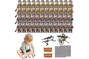 Porgeel Soldaten Figuren 2 Sätze Toy Soldiers Miniatur Ausdrucksstarke Armee-Spielzeug Interaktives WW2-Spielzeugentwicklung praktischer Geburtstagsgeschenk für Jungen USA und Deutschland Style2