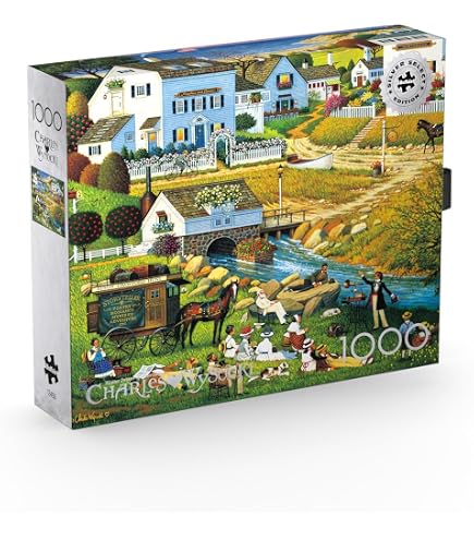 Buffalo Games Puzzle 'Fire!' Von Charles Wysocki – 1000 Teile, Motiv: Nostalgische Feuerwehr, Fertig 26,75 X 19,75 Cm