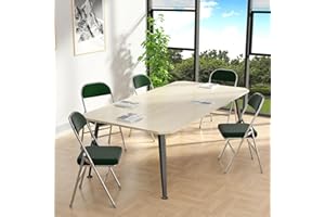 Chleby Chaise Pliante Confortable 4Pcs Chaises Pliantes en Cuir de Cuisine avec Coussin épais Les chaises de Salle à Manger Pliantes conviennent à la Cuisine, l'intérieur, l'extérieur, Vert