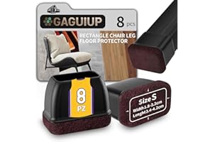 GAGUIUP Protectores rectangulares de Silicona para Patas de Silla, Tapas para Patas de Silla, Protector de pies de Muebles, Fundas para Patas de Mesa de Movimiento Libre, Tapas de Patas de Taburete para