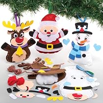 Bâtonnets De Peinture Enfant Baker Ross - Lot De 6 Couleurs Noël, Sans Pinceau, Pour Loisirs Créatifs