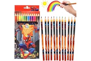 ‎PELLINCH Pellinch Spidey Buntstifte,12PCS Farbstifte Colour für Kind Erwachsene, Kindermalstifte mit 12 Verschiedenen Farben Zeichnen Kinder Bastelset Malen Stifte für Schulbelohnungsschüler,Geburtstagsfeiern