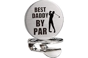 ZAKSEM Best Daddy by Par Golf Ball Marker with Magnetic Hat Clip, Golf Marker for Golf Lovers, Dad, Papa, Daddy Golf Accessories Retirement Father's Day Birthday Gift