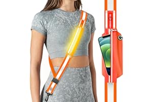 Fokia Kunbio Cintura Riflettente a LED per Passeggiate notturne, Corsa Notturna, equipaggiamento di Sicurezza, Alta visibilità, Luce LED, Cintura da Corsa per corridori, Walker, Uomo, Donna