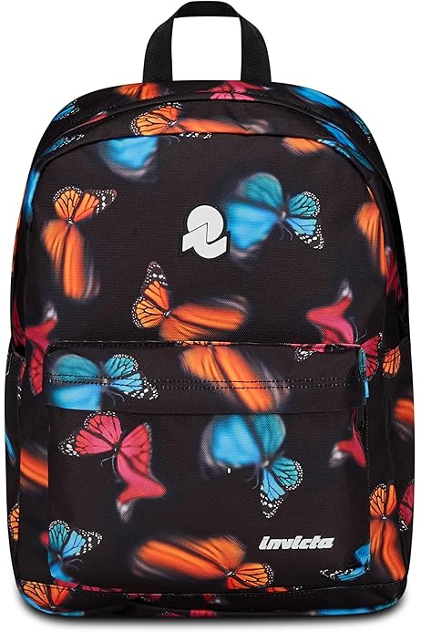 Zaino Invicta Scuola Con LED - Nero, Capiente Con Porta PC, Borraccia E Organizer