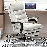 HDHNBA Office Chair Soft Cushion Gaming Chair High Back Executive Desk Chair with Footrest Ergonomic Leather Computer Chair f