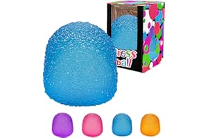 DONCIETY Stressabbau Fidget Ball für Kinder und Erwachsene traumhaft weichem Quetschgefühl, 7,6 cm hoch (Blau)