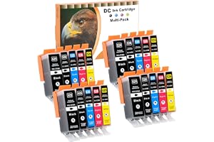 D&C 20x bläckpatroner kompatibla med Canon PGI-525 CLI-526 för Canon Pixma IP4840 IP4850 IP4900 MG5140 MG5150 MG5240 MX710 MX