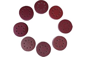 CCLIFE Tarcze Szlifierskie | Papier ścierny do Szlifierki Mimośrodowej | Rzep Ziarnistość | Ø 125 mm | 8 otworów | 160 sztuk | Okrągłe Ziarnistość: 20 x P40/60/80/100/120/180/220/240