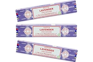 Original Satya Lavender Incense Sticks Pack of 3X 15G for Aromatherapy, Spa, Yoga, Weddings, Meditation, Healing, Positivity and Relaxation by Greensense