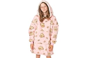 Pusheen Unisex Kids Pink The Cat Blanket Hoodie