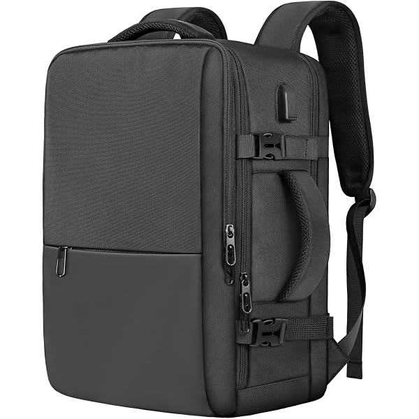 VGCUB Zaino Da Viaggio Aereo 45x36x20 – Pompa Manuale E Sacco Sottovuoto, Porta PC 15,6 Pollici, Antifurto