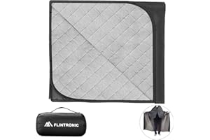 flintronic Manta de Picnic Impermeable, 200x145cm Manta de Forro Polar y Cálida para Exteriores, Plegable y Resistente al Viento, con Botón a Presión, para Camping, al Aire Libre, Senderismo, Viajes