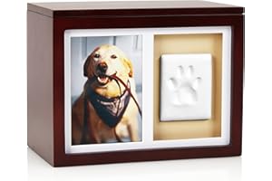 Pearhead Dog Or Cat Personalized Memory Box Keepsake, Pet Urn, Espresso