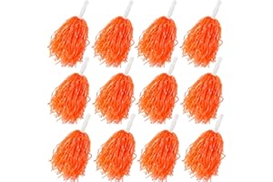 Faxco Confezione da 12 Pompon in plastica per Cheerleader, Sport, Danza, tifo per Radici, Cheering Squard, Cheering Team