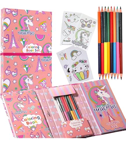 Livre De Coloriage Effaçable Sghtil - Kit Voyage Enfants Avec 12 Stylos Pour Avion, Voiture Et École