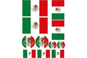 Daged Lot de 11 drapeaux du Mexique - Autocollant - Pour voiture, moto, motard, bureau - FS