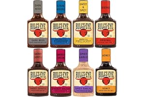 BULL'S-EYE Bull's Eye Barbecue Grill Saucen Set 8 verschiedene Sorten je 300ml