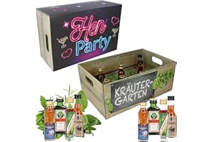 CREOLOGIC Kräutergarten Geschenksbox · Witzige Geschenkidee mit Alkohol für Mädels und Frauen · 8 x Kräuter-Likör · Hochwertige Geschenkbox · Mädelsabend · Henparty ·Girls Night Out