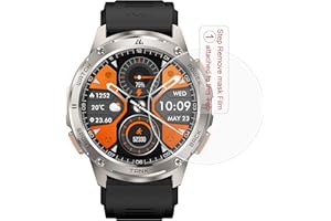 KOSPET Pack of 2 Screen Protectors for TANK T3 Smartwatch, HD 9H Protective Glass Screen Protector [Clear, Scratch-Resistant, Anti-Fingerprint]
