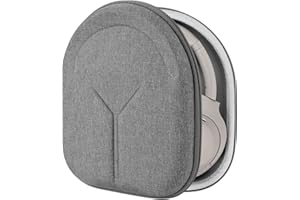 Geekria Shield Headphones Case Compatible with Sony WH-CH720N, WH-CH520, WH-CH710N, WH-1000XM5, WH-1000XM4, WH-1000XM3 Case, Replacement Hard Shell Travel Carrying Bag with Cable Storage (Grey)