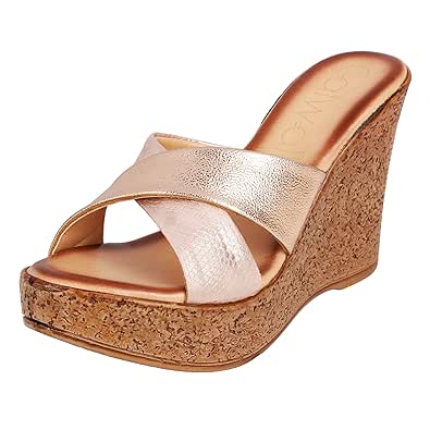catwalk rose gold heels