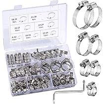 Fascette Stringitubo Set 60 Fascette Per Tubi In Acciaio Inox Diametro 8 38 Mm Per 439347 - Foto 3