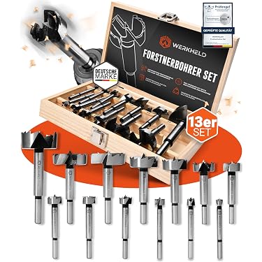 Forstnerbohrer-Set Aus Hartstahl – 5-teilig, Rundschaft, Für Holz & Kunststoff