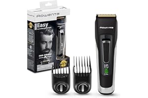 Rowenta Advancer Easy TN5201 - Cortapelos para hombre, cuchillas acero inoxidable, revestimiento titanio, 29 ajustes de 0,5 mm a 30 mm, autonomía hasta 120 min, carga rápida, sin cable