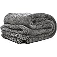 Nuke Guys Gamma Dryer XXL Ultra Absorbent Drying Cloth 1400 GSM Grey 50 x 80 cm Lint-Free Rounded Soft Fibres Scratch-Free Extra Large Premium Microfibre Cloth for Car Motorcycle Bicycle