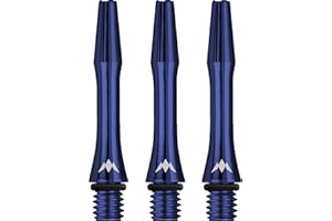 Mission Darts Alicross Stems | Aste in alluminio di alta qualità, 1 set di 3 steli, blu, corte (S0725)